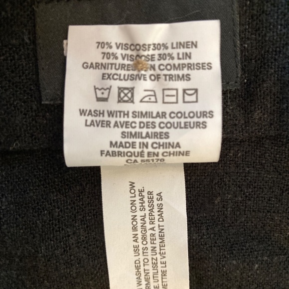 Frank and Oak black linen blend midi skirt L/XL - Picture 4 of 5